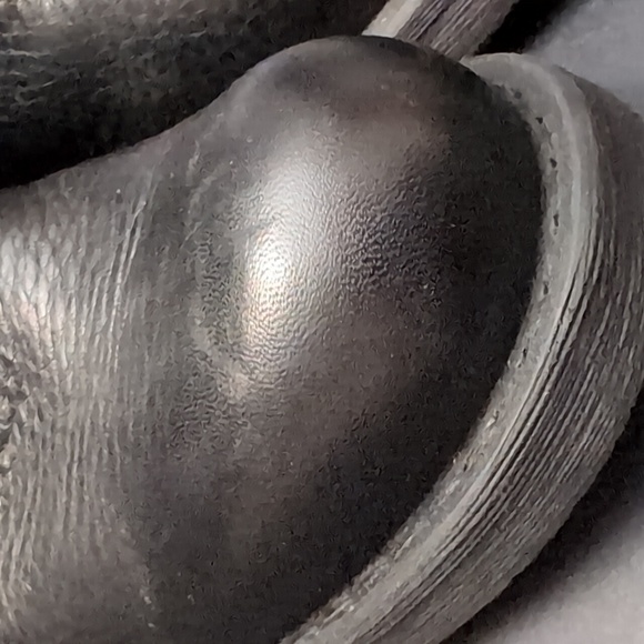 Simona Barbieri Twin-Set Women's Black Leather Studded Biker Boots Size 37. - Picture 8 of 14